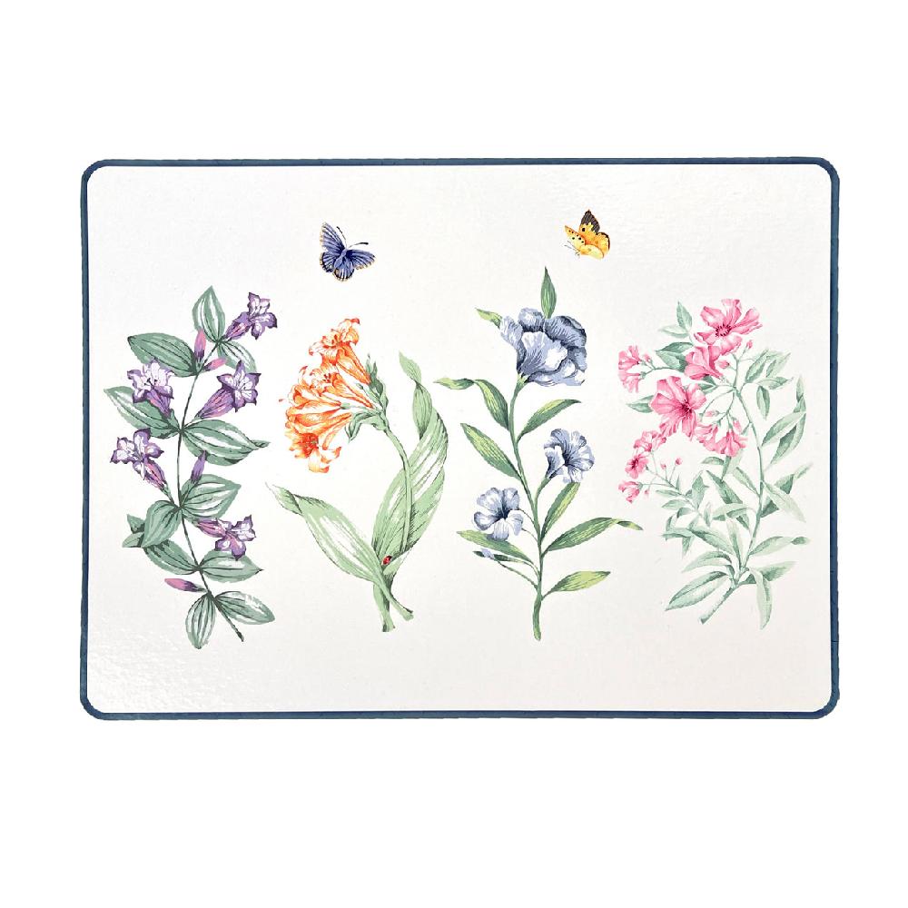 Cambridge Silversmiths Butterfly Meadow Garden Corkback Placemats Set Of 4