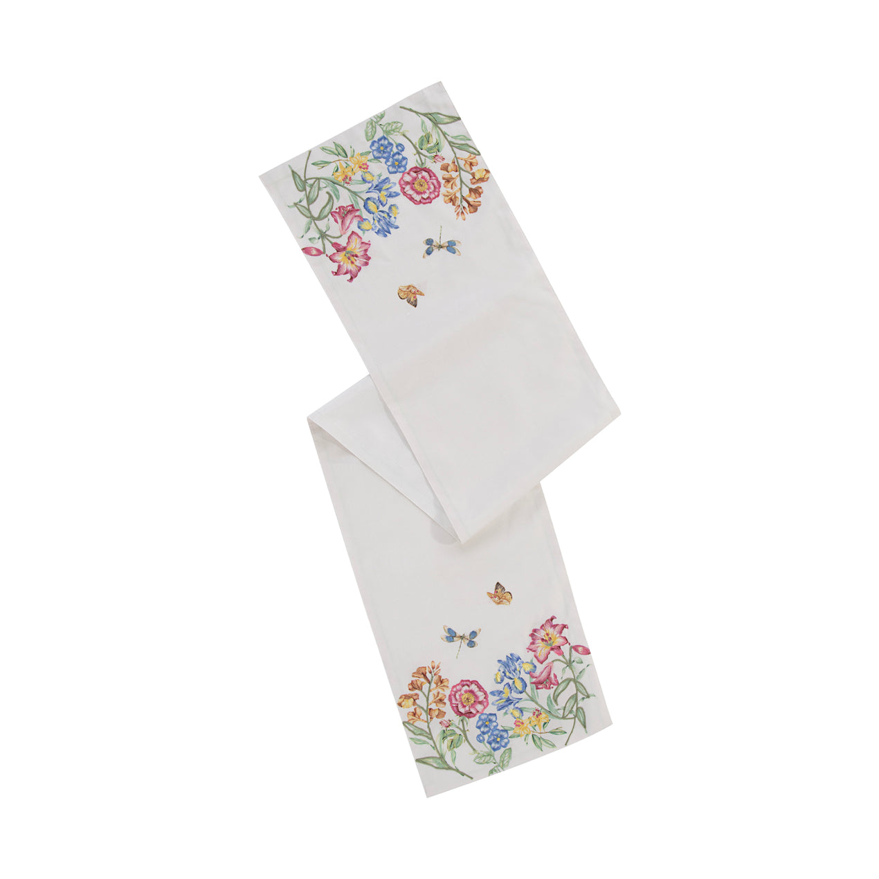 Cambridge Silversmiths Butterfly Meadow Garden Embroidered Runner