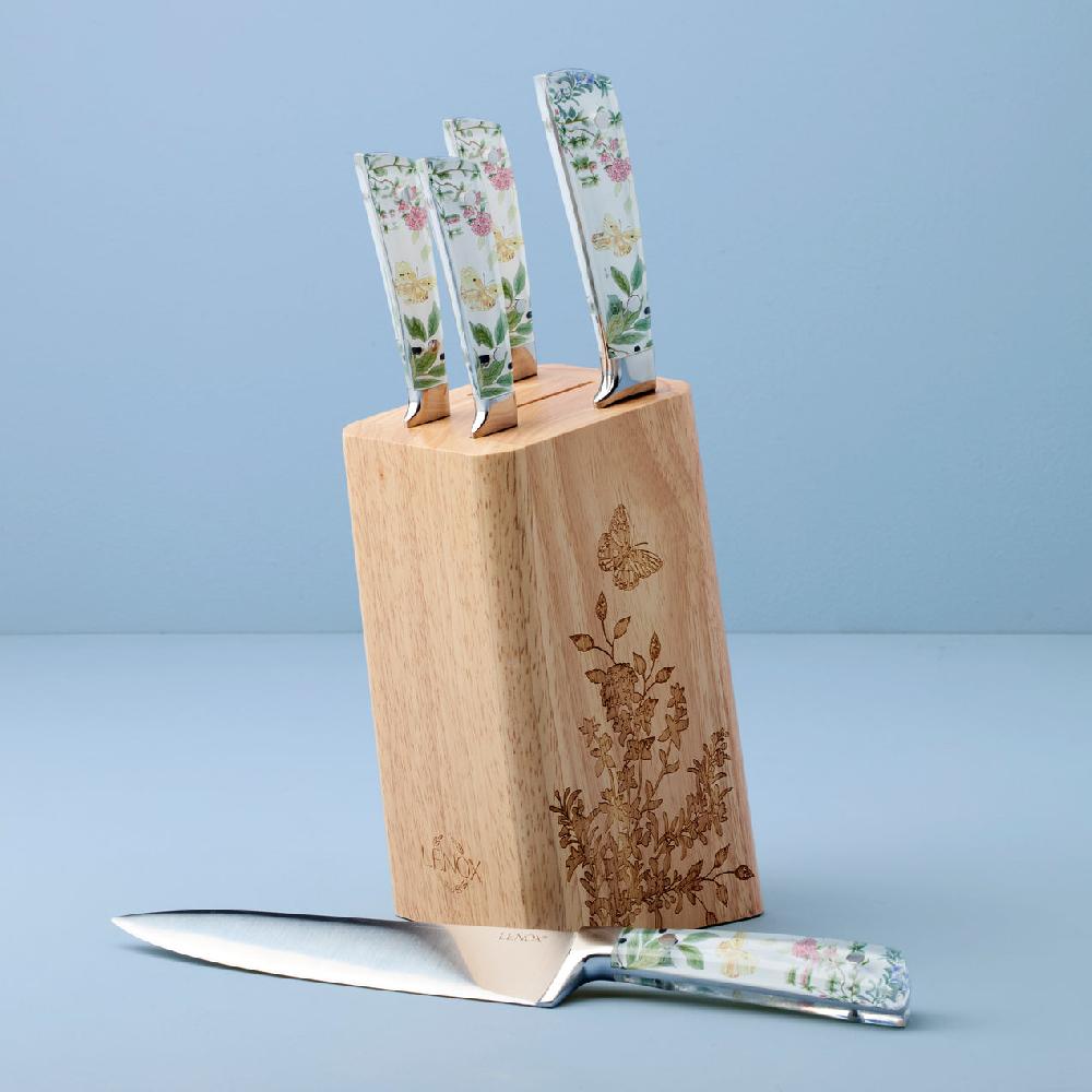 Cambridge Silversmiths Butterfly Meadow Herbs 6-Piece Cutlery Block Set