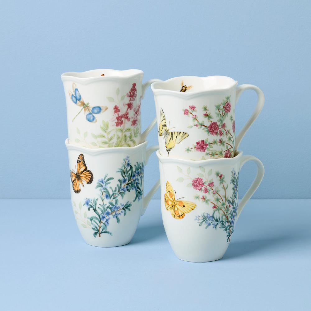 cambridge silversmiths Butterfly Meadow Herbs Mugs Set of 4