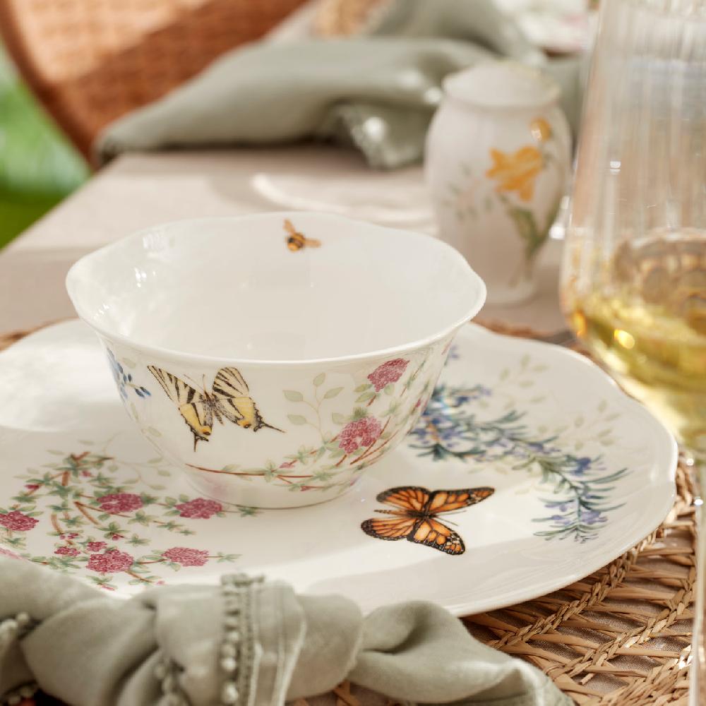 Cambridge Silversmiths Butterfly Meadow Herbs Rice Bowls Set Of 4
