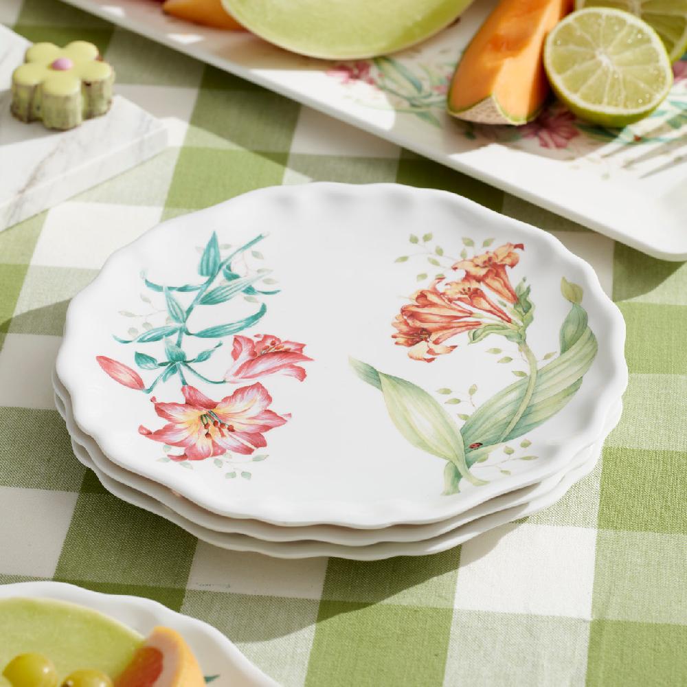 Cambridge Silversmiths Butterfly Meadow Melamine 4-Piece Accent Plates