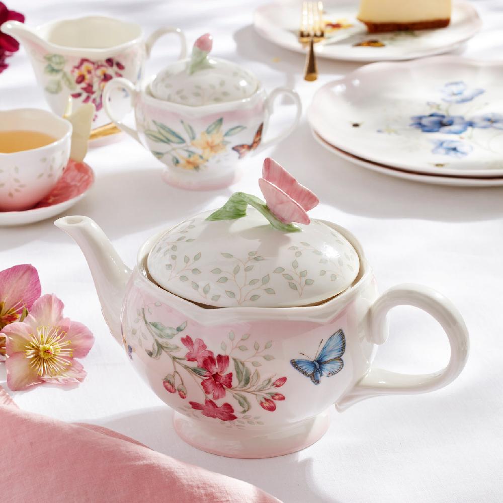 Cambridge Silversmiths Butterfly Meadow Pink Ombre 5-Piece Tea Set
