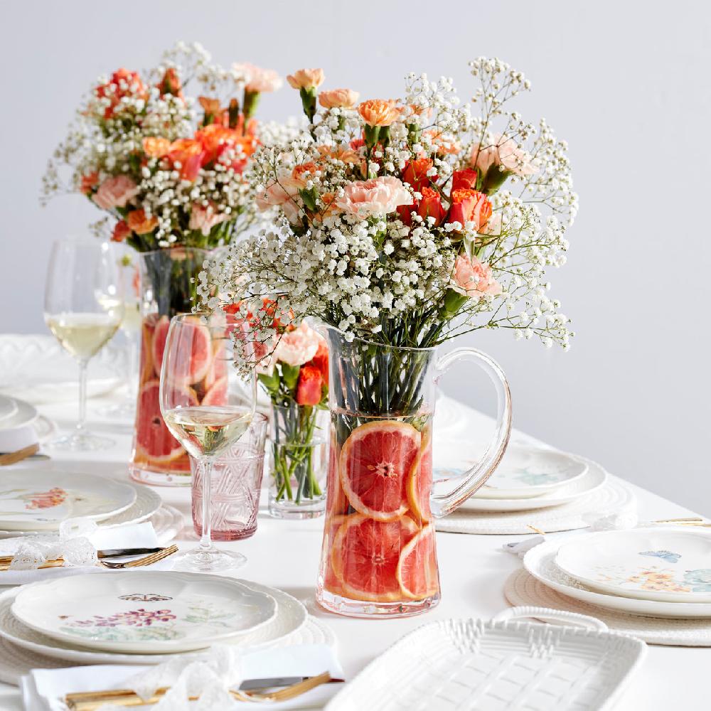 Cambridge Silversmiths Butterfly Meadow Pink Tall Glasses Set Of 4