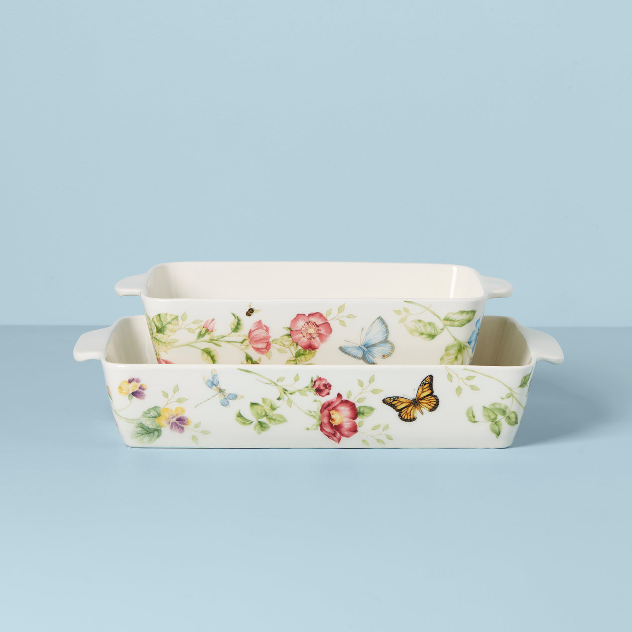 cambridge silversmiths Butterfly Meadow Rectangular Baker 2-Piece Set