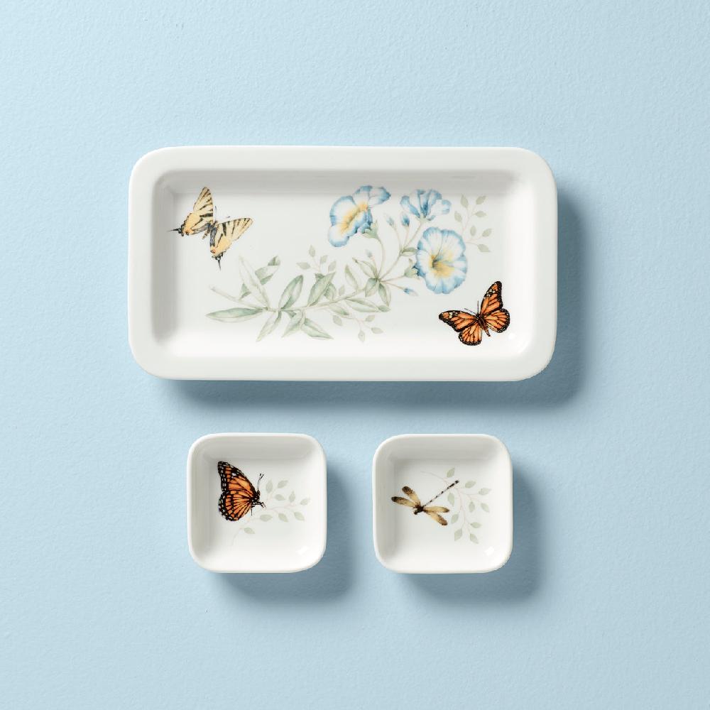 Cambridge Silversmiths Butterfly Meadow Sushi Plate & Bowls