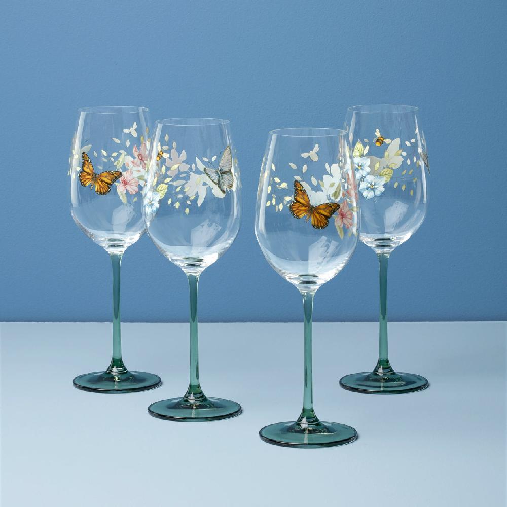 cambridge silversmiths Butterfly Meadow Wine Glasses Set of 4