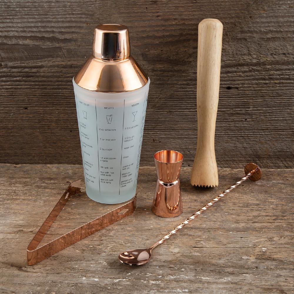 cambridge silversmiths 5-Piece Copper Mixology Set