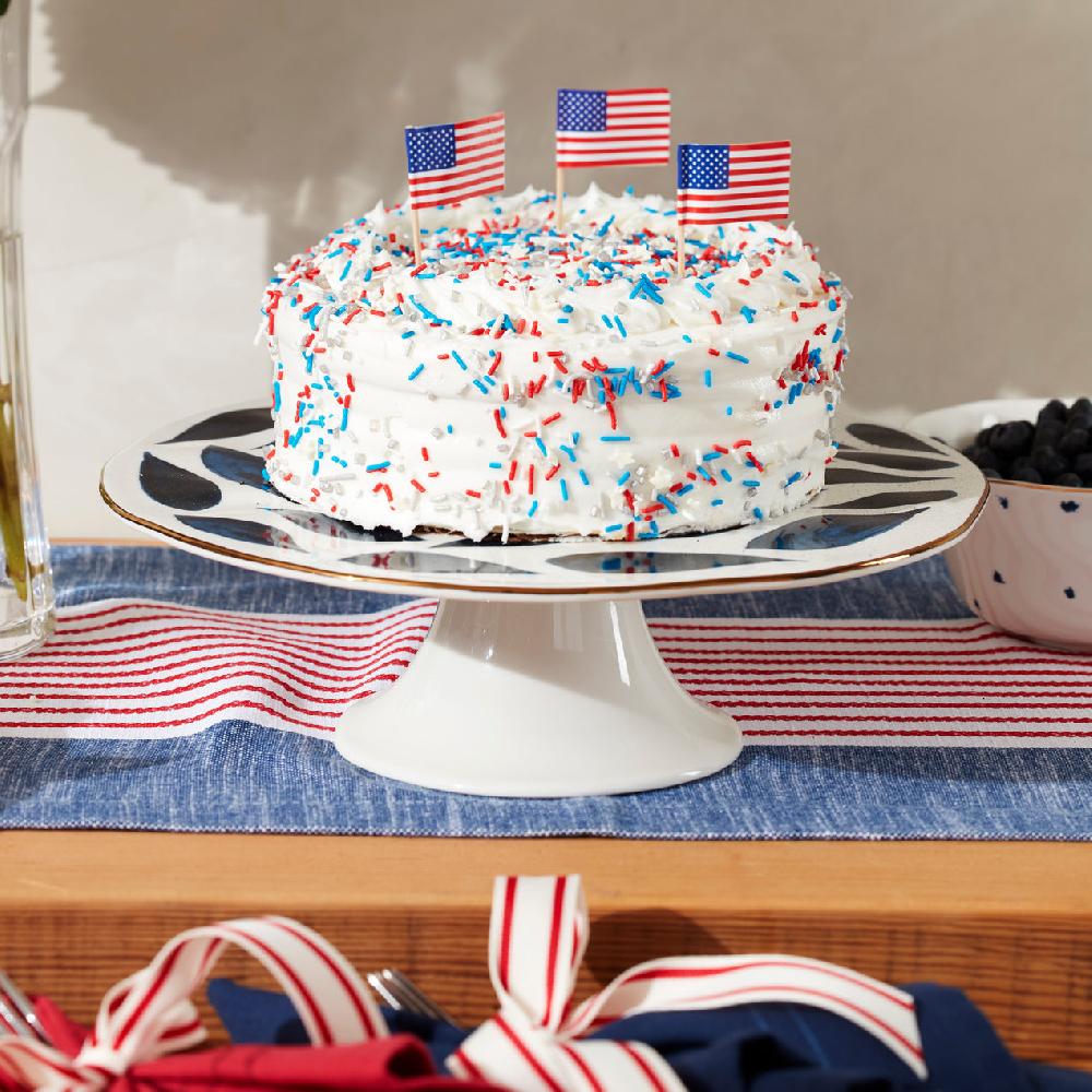 Cambridge Silversmiths Blue Bay Cake Plate