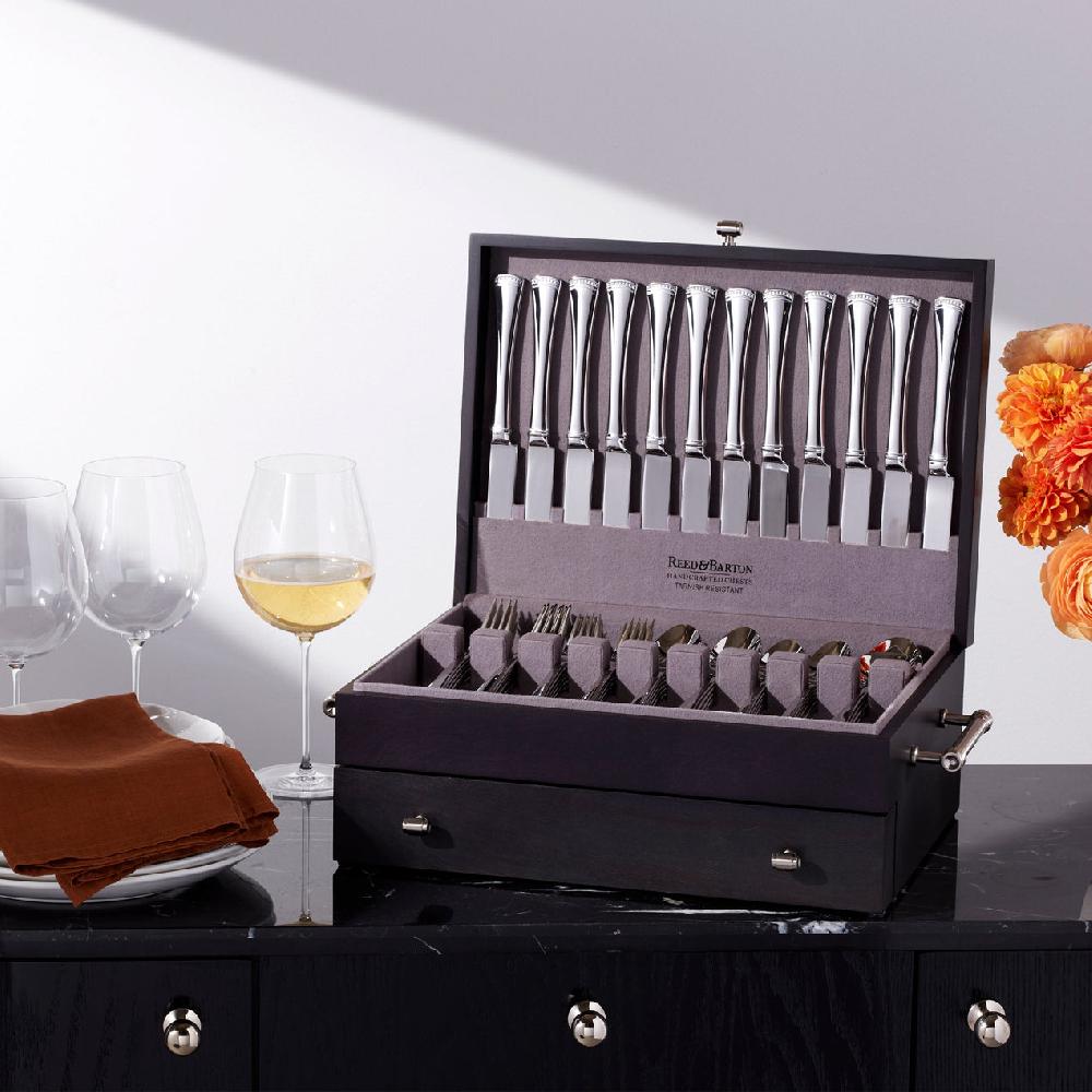 Cambridge Silversmiths Charcoal Flatware Chest