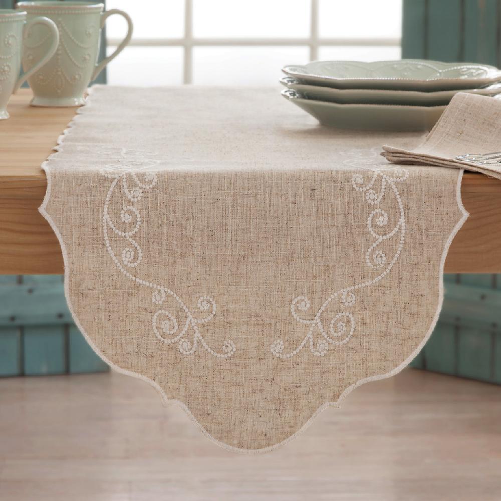 cambridge silversmiths French Perle Linen Runner