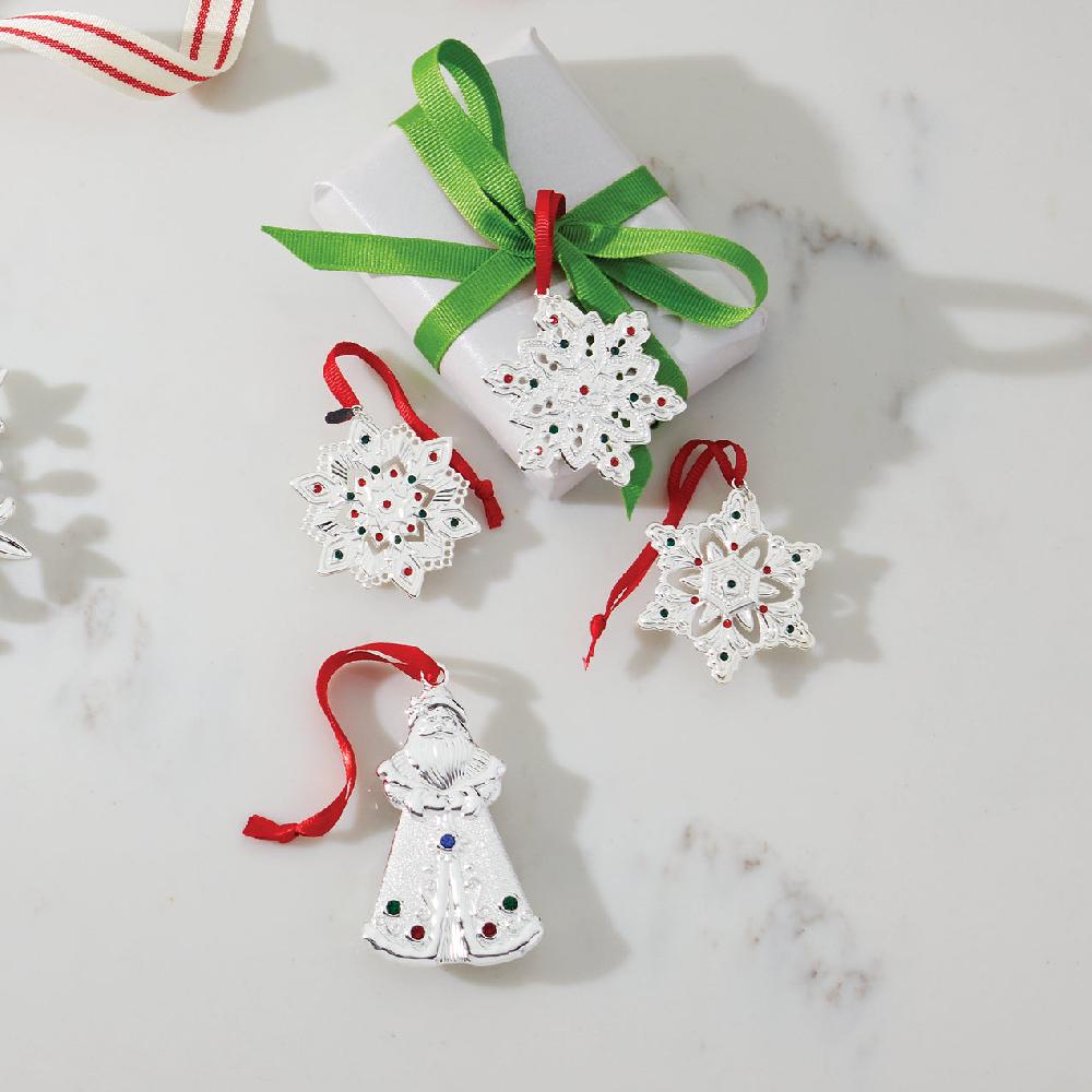 Cambridge Silversmiths Jeweled Santa Ornament