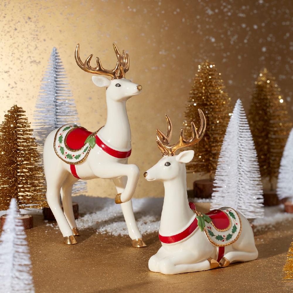 Cambridge Silversmiths Laying Reindeer Figurine