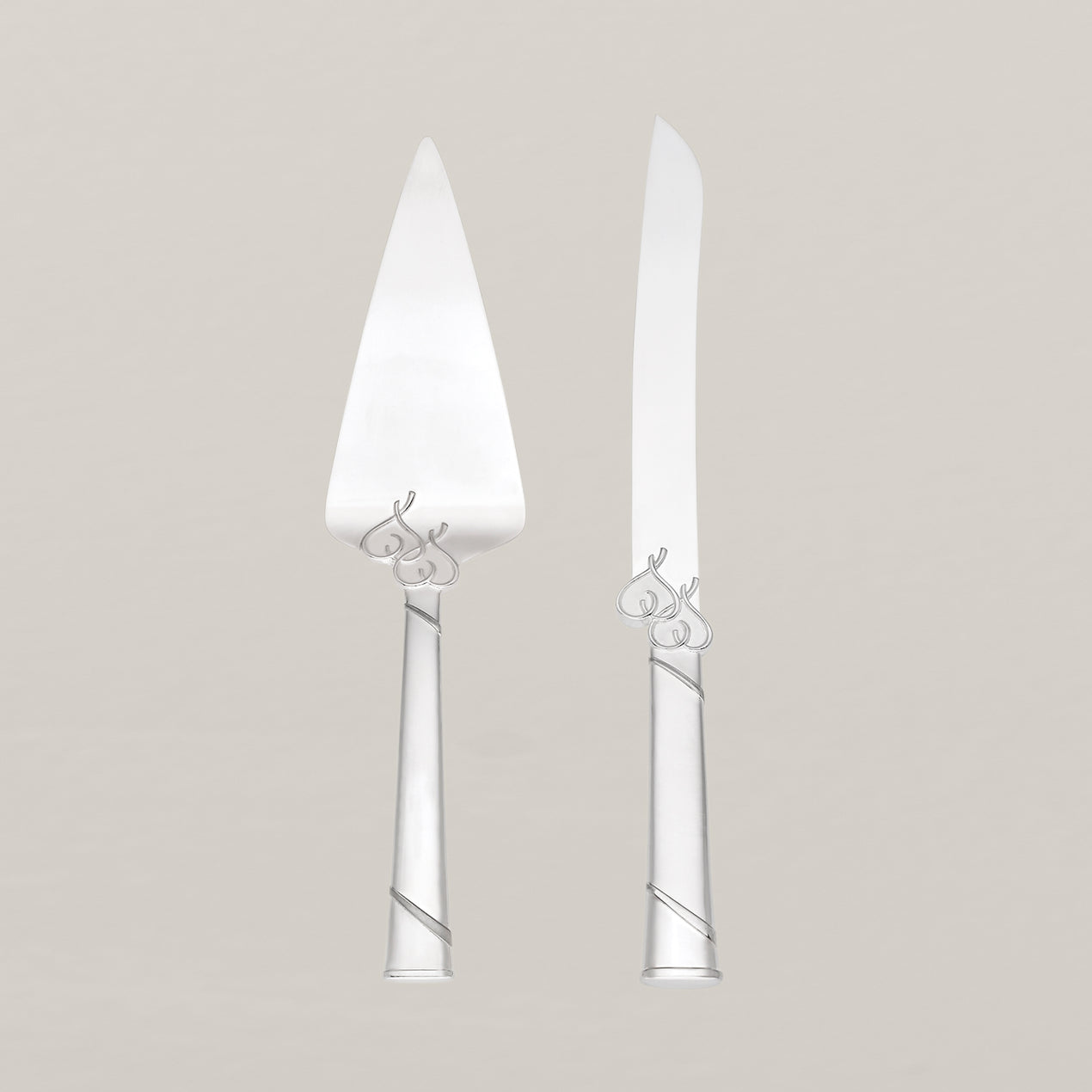 cambridge silversmiths True Love Cake Knife & Server