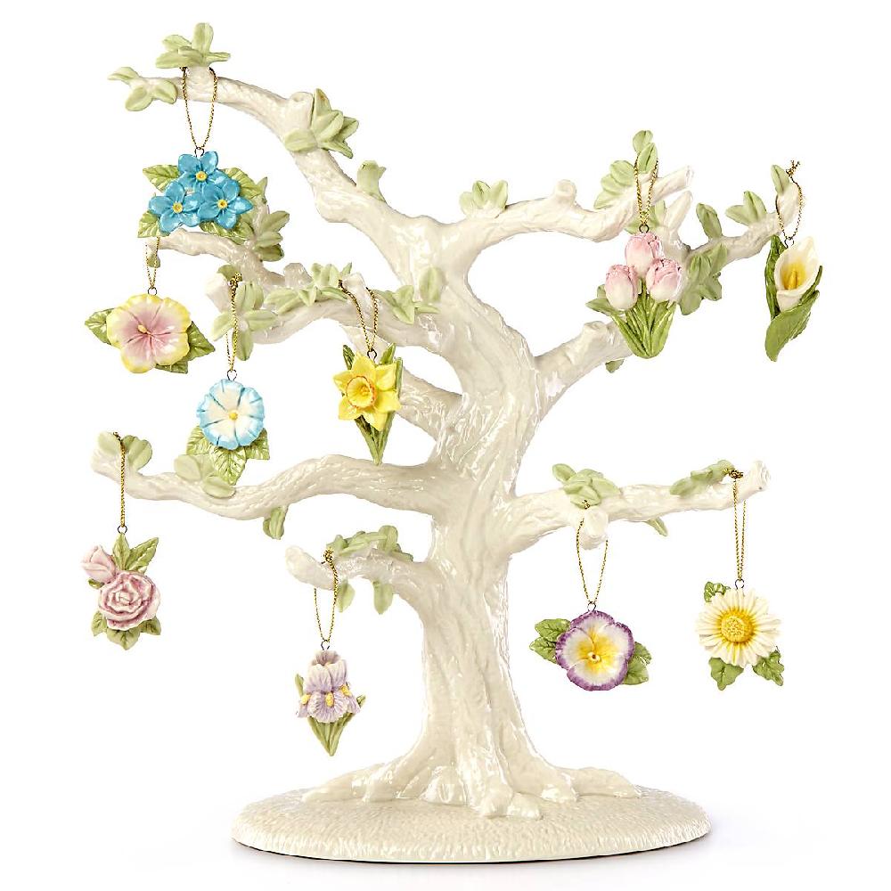 Cambridge Silversmiths Celebrate Flowers 10-Piece Ornament & Tree Set
