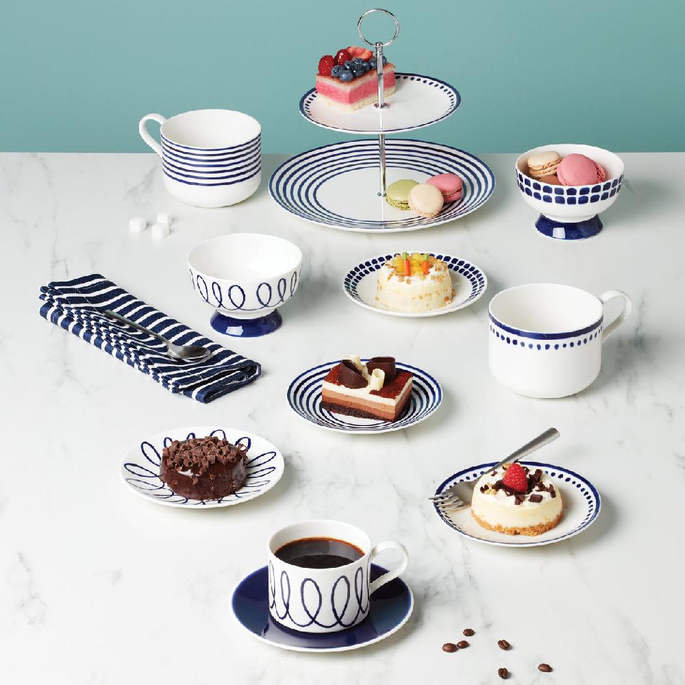 Cambridge Silversmiths Charlotte Street 4-Piece Assorted Tidbit Plates