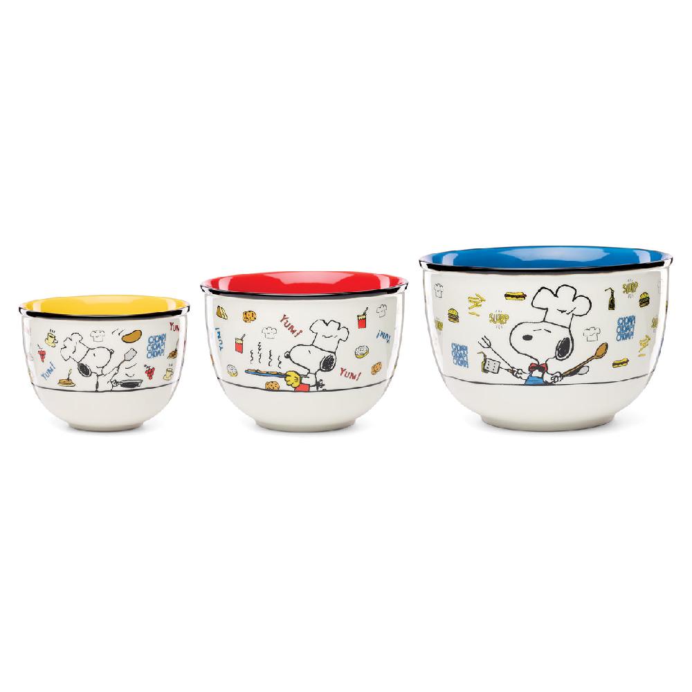 Cambridge Silversmiths Chef Snoopy 3-Piece Bowl Set