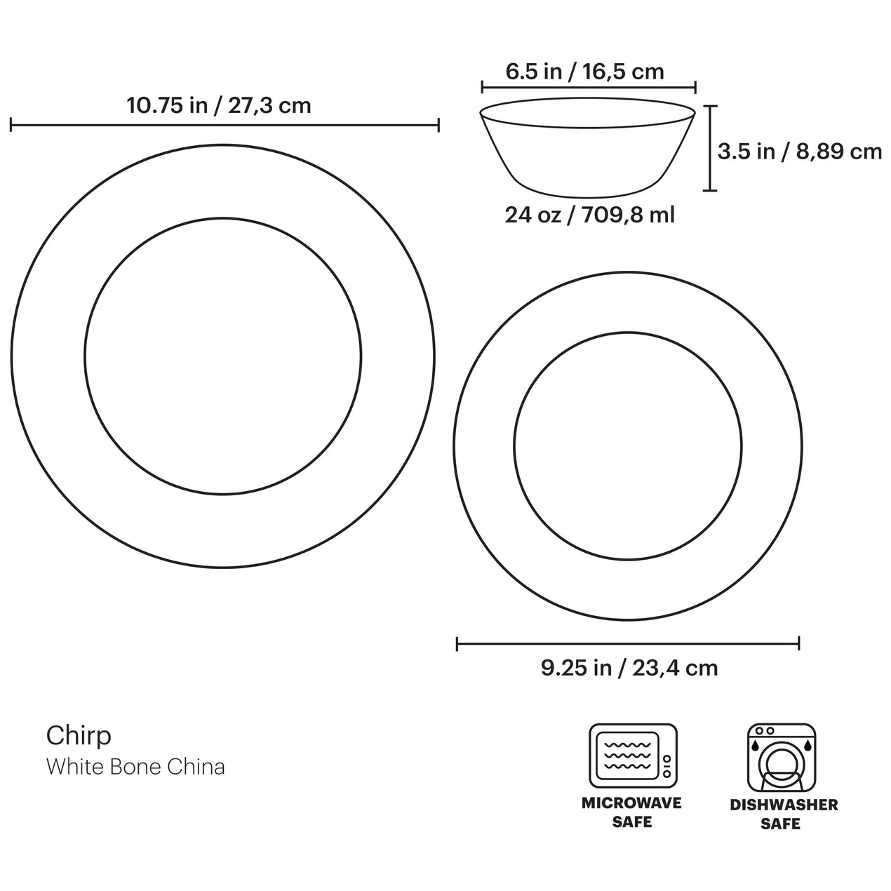 Cambridge Silversmiths Chirp 12-Piece Dinnerware Set