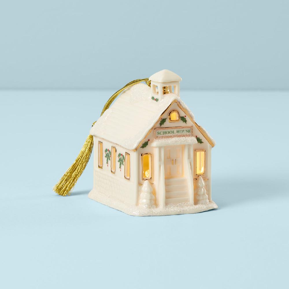 cambridge silversmiths Christmas Village™ Schoolhouse Lighted Ornament