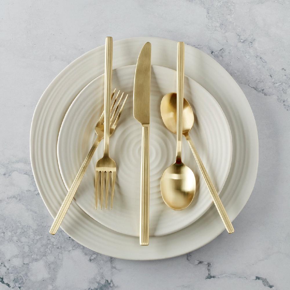 Cambridge Silversmiths Dean Satin Champagne 20 Piece Flatware Set