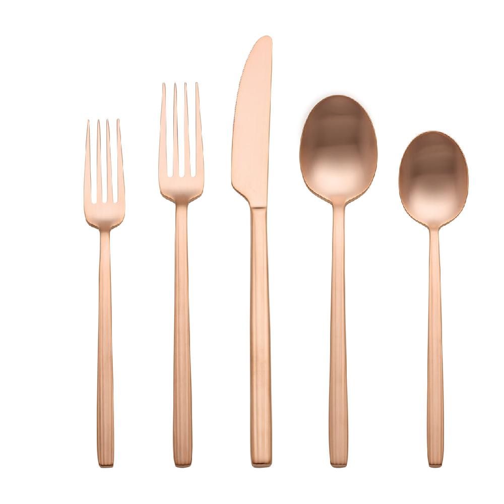 Cambridge Silversmiths Dean Satin Rose Gold 20-Piece Flatware Set