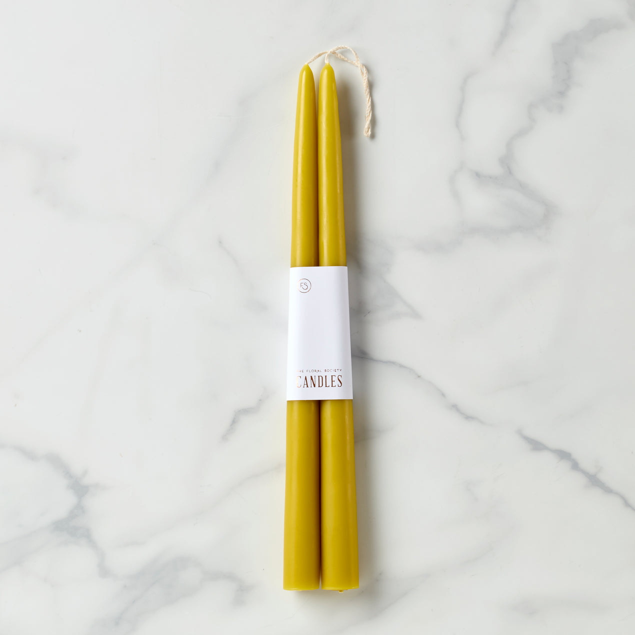 cambridge silversmiths Dipped 12" Taper Candle Pair - Citrine