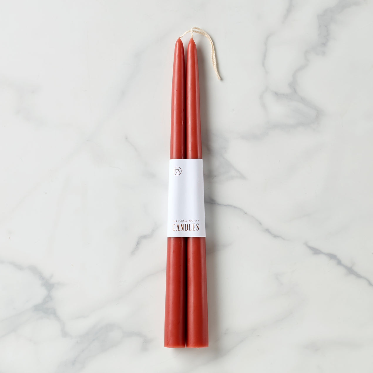 cambridge silversmiths Dipped 12" Taper Candle Pair - Clay