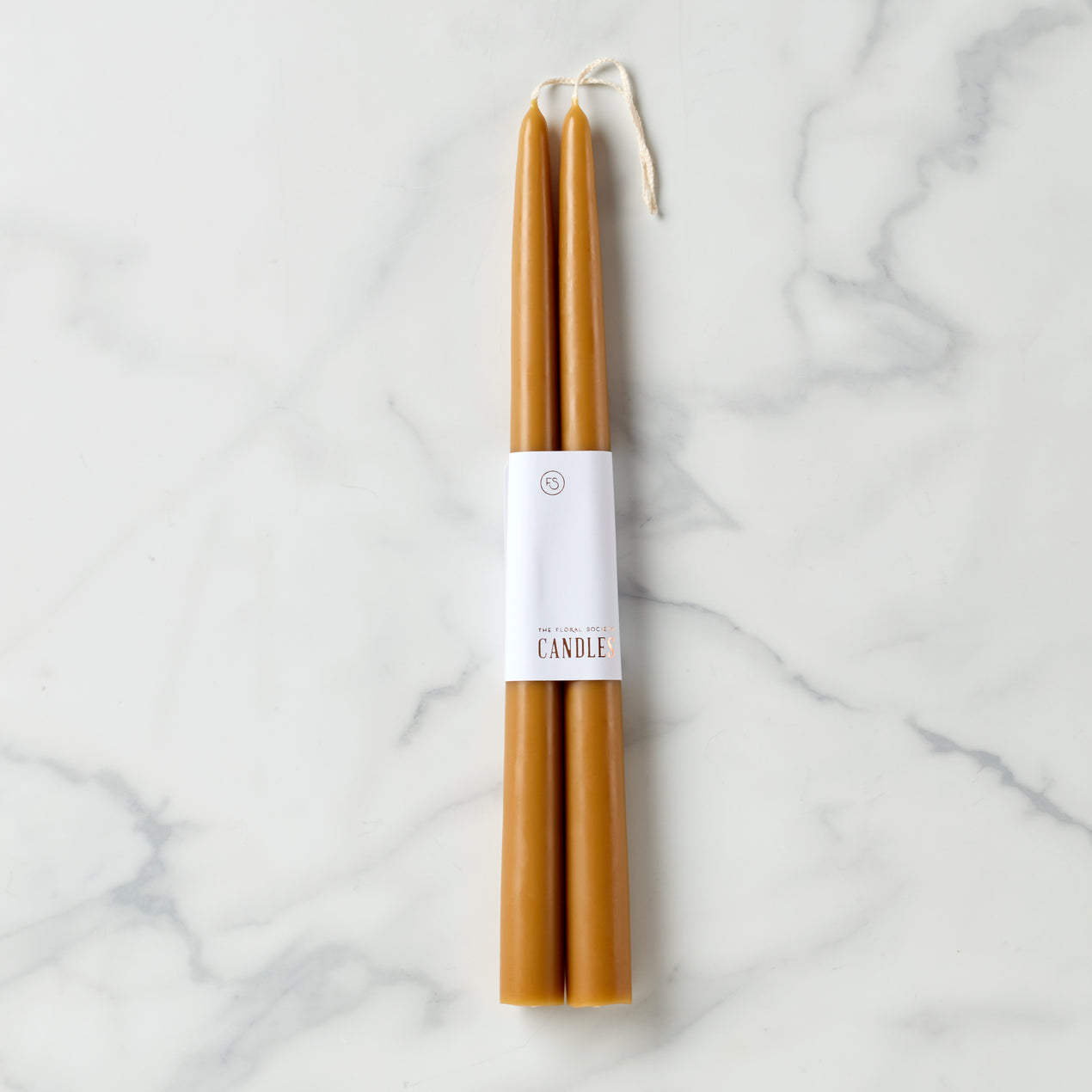 cambridge silversmiths Dipped 12" Taper Candle Pair - Miel