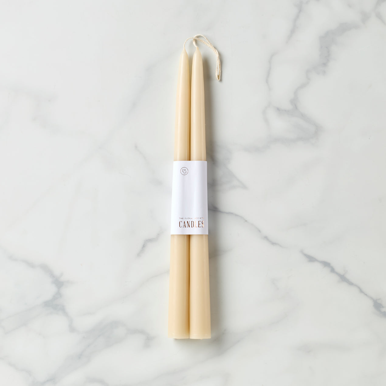 cambridge silversmiths Dipped 12" Taper Candle Pair - Parchment