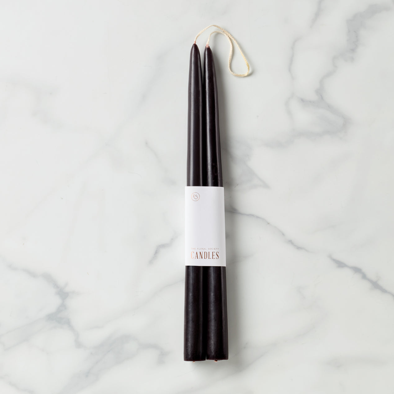 cambridge silversmiths Dipped 12" Taper Candle Pair - Smoke