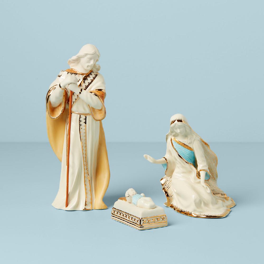 cambridge silversmiths First Blessing Nativity 3-Piece Holy Family Figurine Set