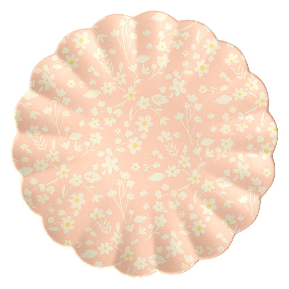 Cambridge Silversmiths Floral Bamboo Large Plates Assorted Set Of 6