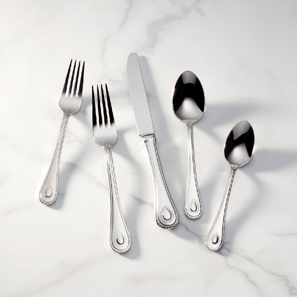 cambridge silversmiths French Perle 65-Piece Flatware Set