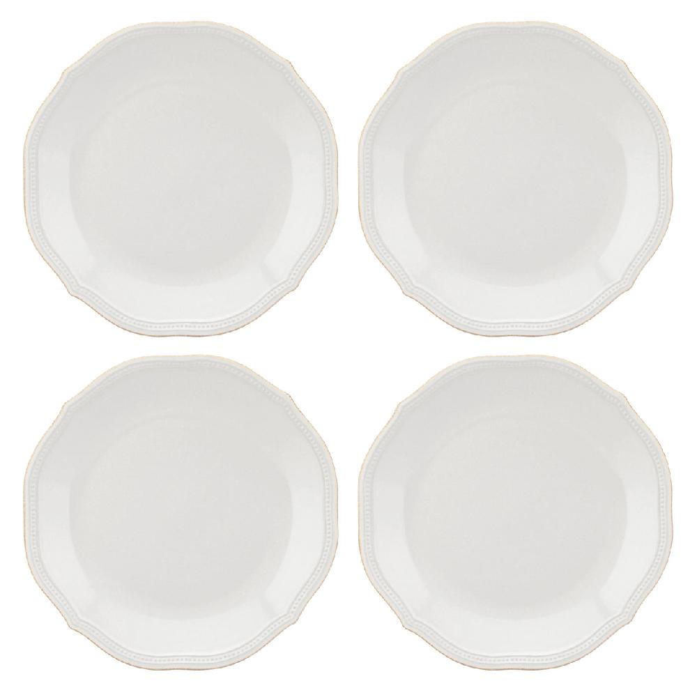 cambridge silversmiths French Perle Bead Dinner Plates Set of 4