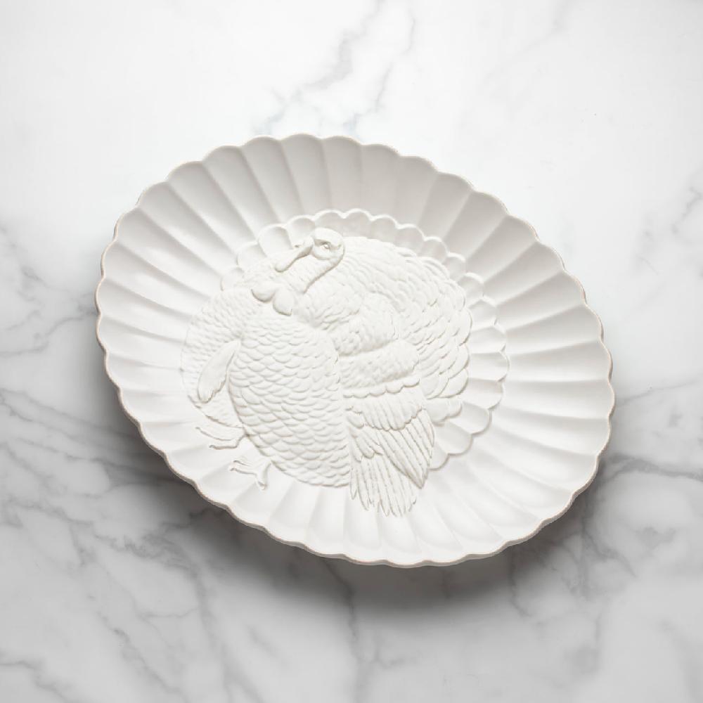 cambridge silversmiths French Perle Carved Turkey Platter