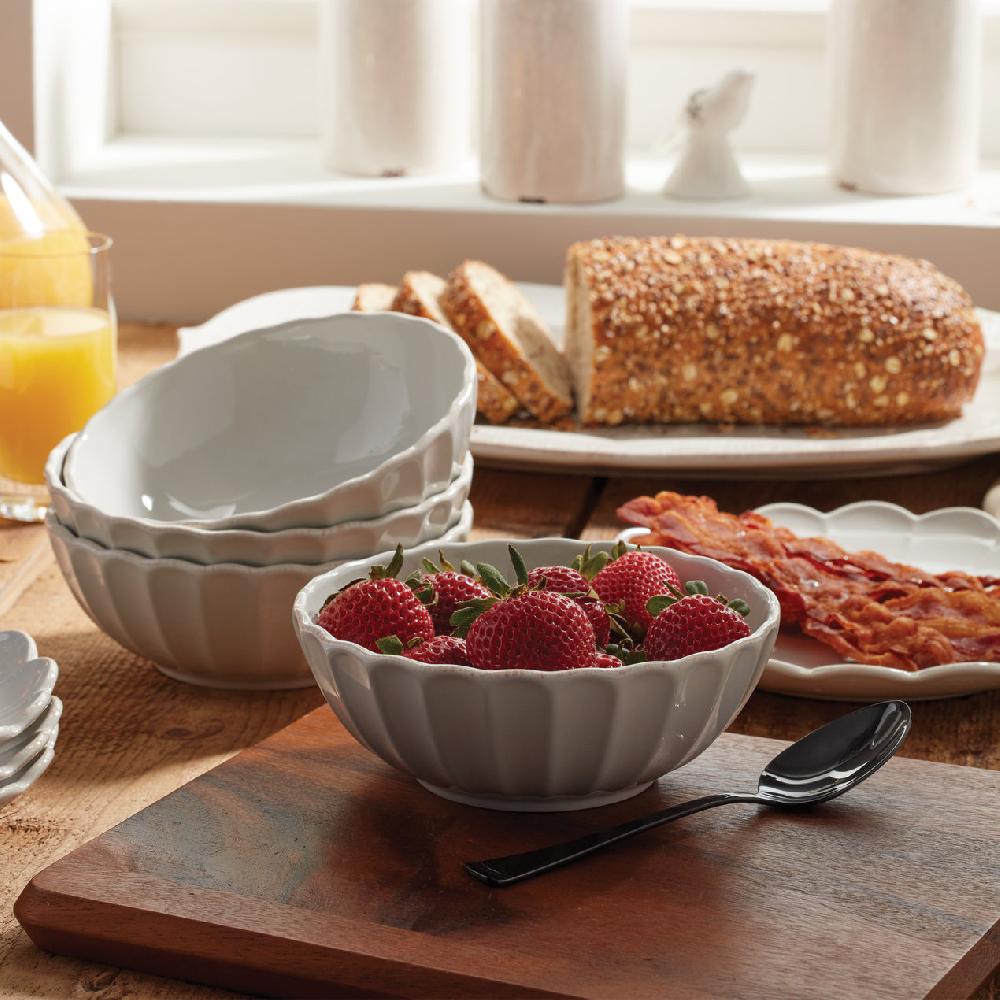 Cambridge Silversmiths French Perle Scallop 4-Piece Bowl Set