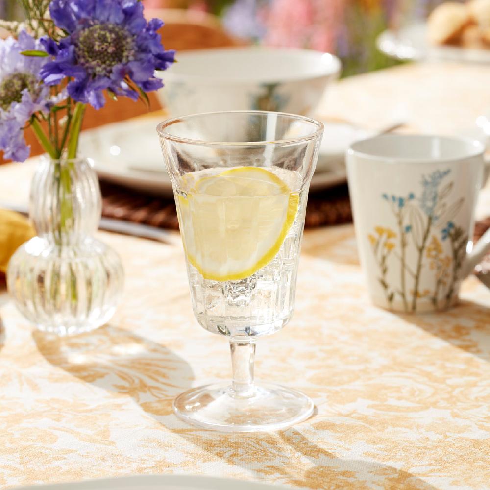 Cambridge Silversmiths French Perle Tall Stem Glass Set Of 4
