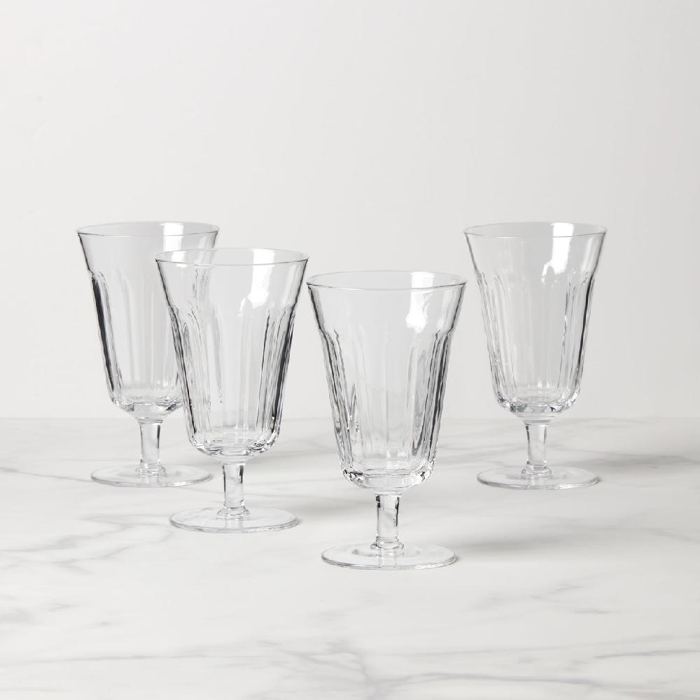 Cambridge Silversmiths French Perle Tall Stem Glass Set Of 4