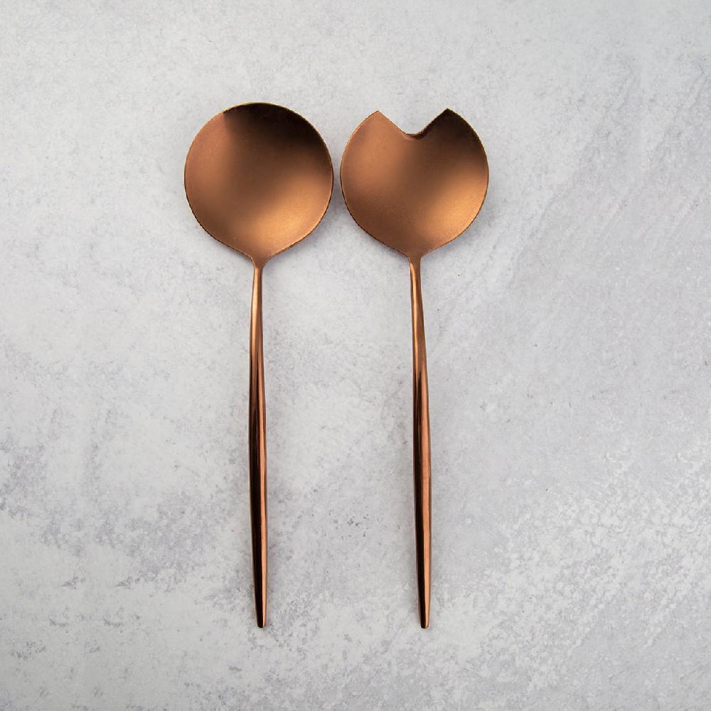 Cambridge Silversmiths Gaze Copper Mirror 2-Piece Serve Set