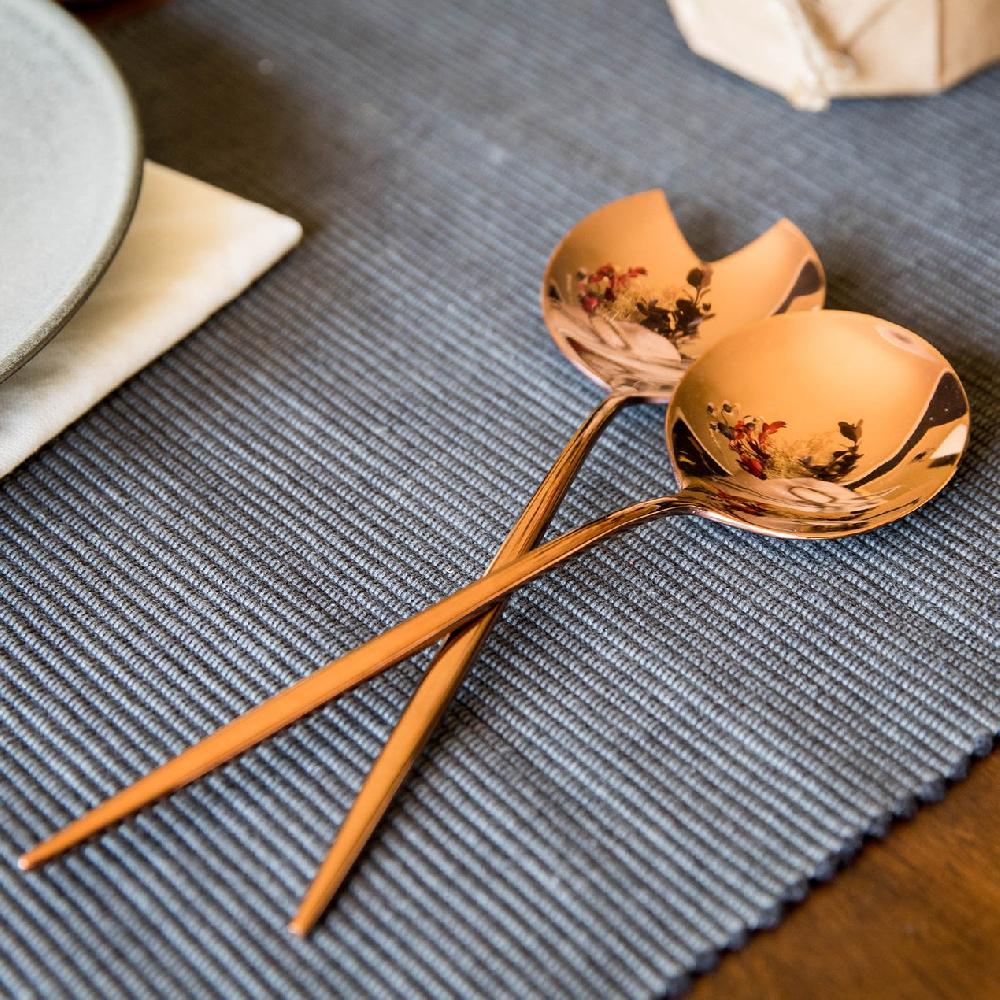 cambridge silversmiths Gaze Copper Mirror 2-Piece Serve Set