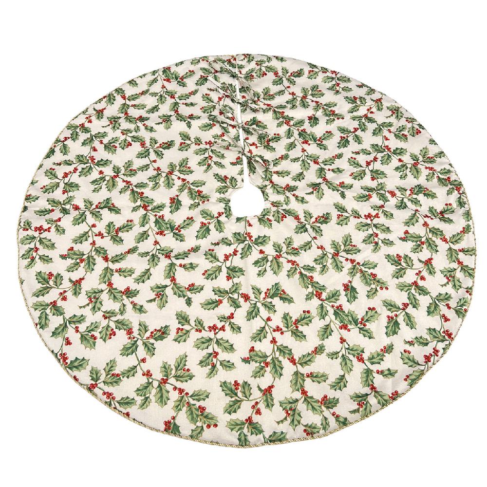 cambridge silversmiths Golden Holly Holiday Tree Skirt