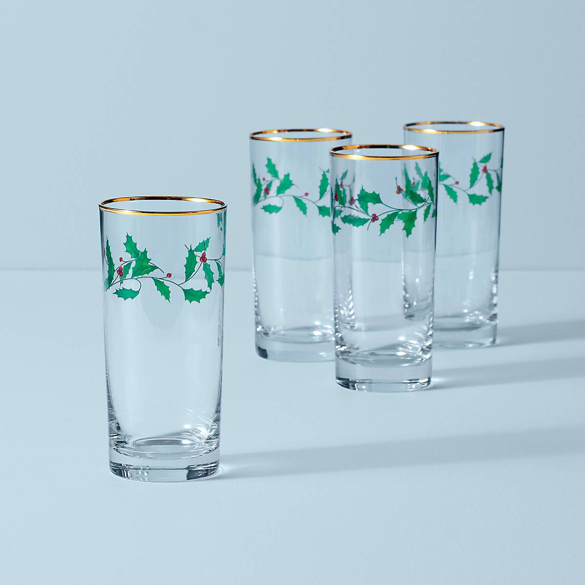 cambridge silversmiths Holiday 4-Piece Highball Glass Set