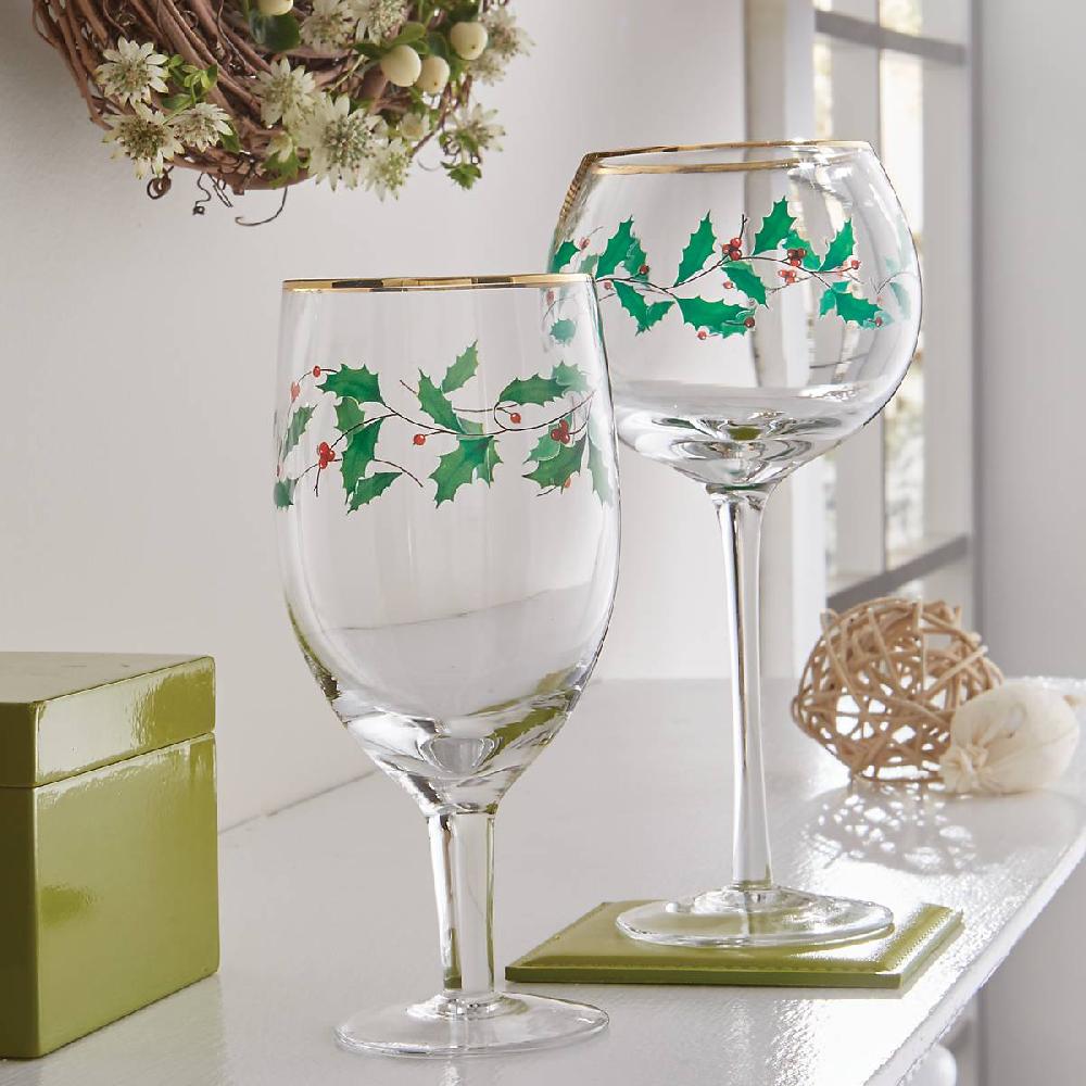 Cambridge Silversmiths Holiday 4-Piece Iced Beverage Glass Set