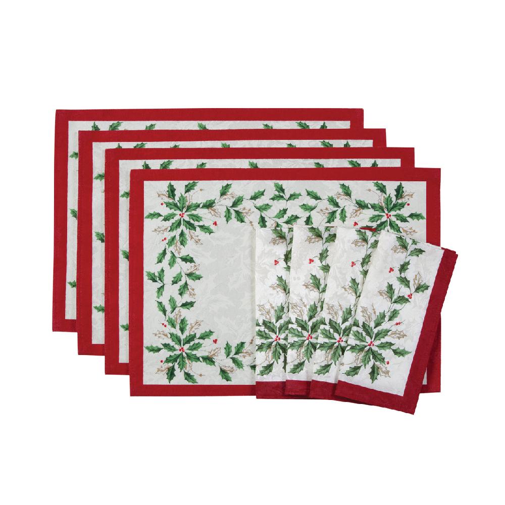 cambridge silversmiths Holiday 8-Piece Placemats & Napkins Set