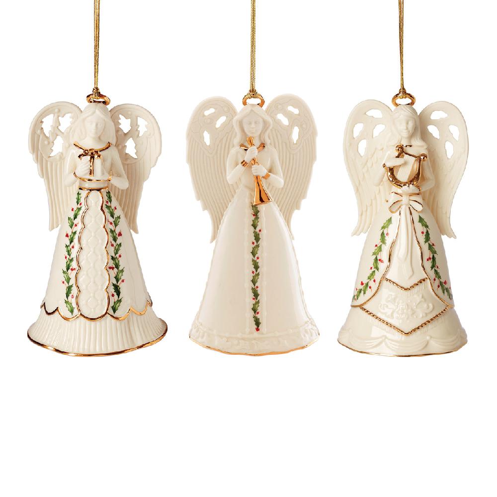 Cambridge Silversmiths Holiday Angel Bell Ornaments Set Of 3