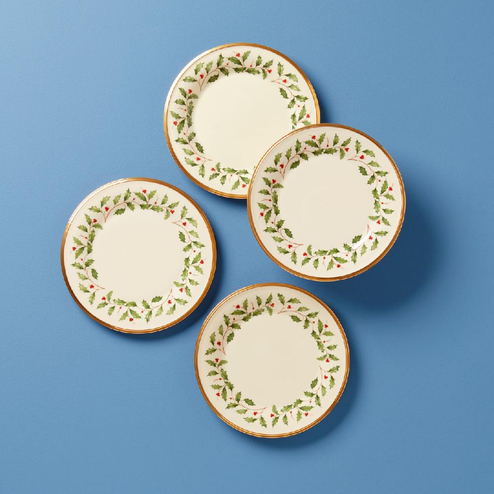 cambridge silversmiths Holiday Dinnerware Salad Plates Set of 4