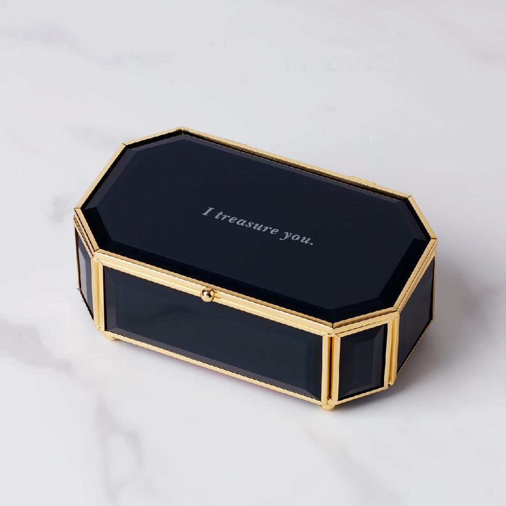 cambridge silversmiths "I Treasure You" Black Jewelry Box