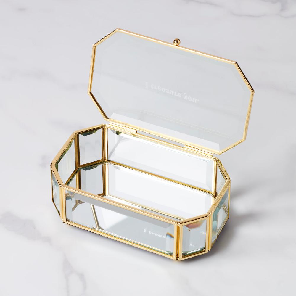 Cambridge Silversmiths "I Treasure You" Clear Jewelry Box