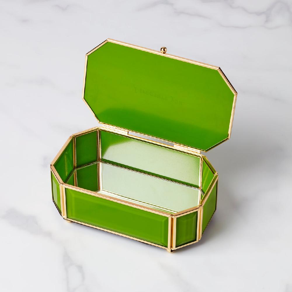 Cambridge Silversmiths "I Treasure You" Green Jewelry Box