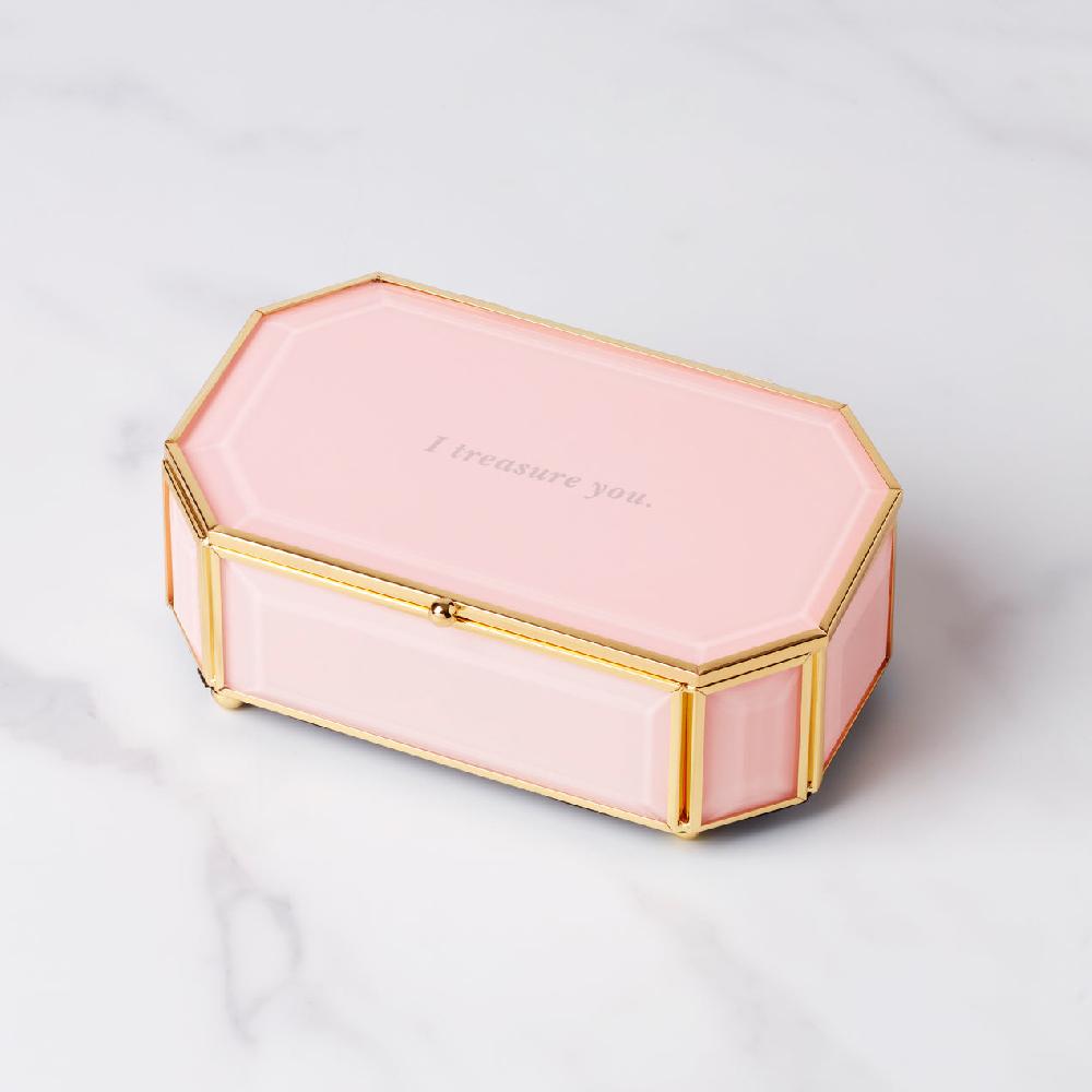 cambridge silversmiths "I Treasure You" Pink Jewelry Box